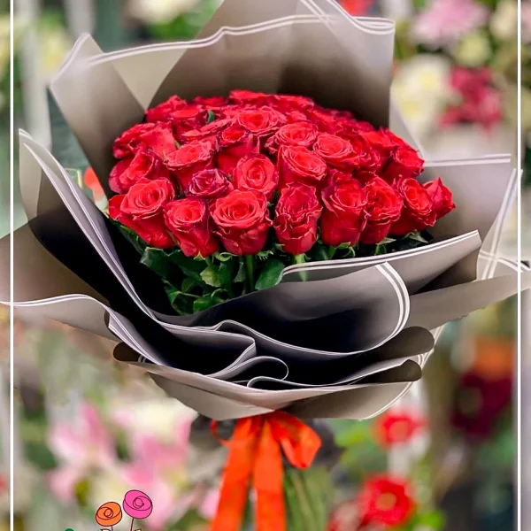 Valentine bouquet 50 roses 2